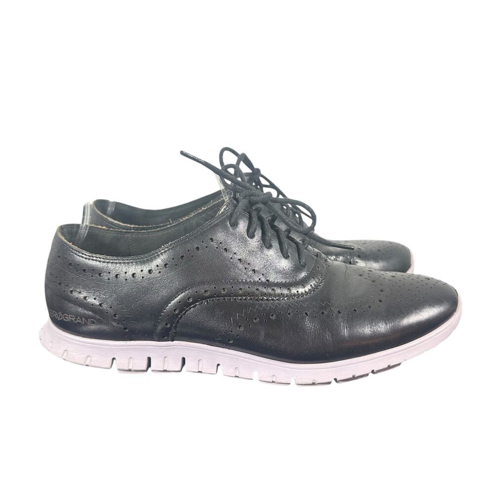 Cole Haan Black Leather Wingtip Oxford Sneakers - Size 8.5